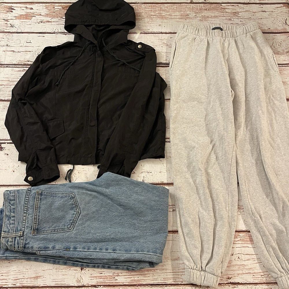 Brandy Melville John Galt Hailey Zip Hood Jacket Jeans & Sweatpants‎ Lot of 3